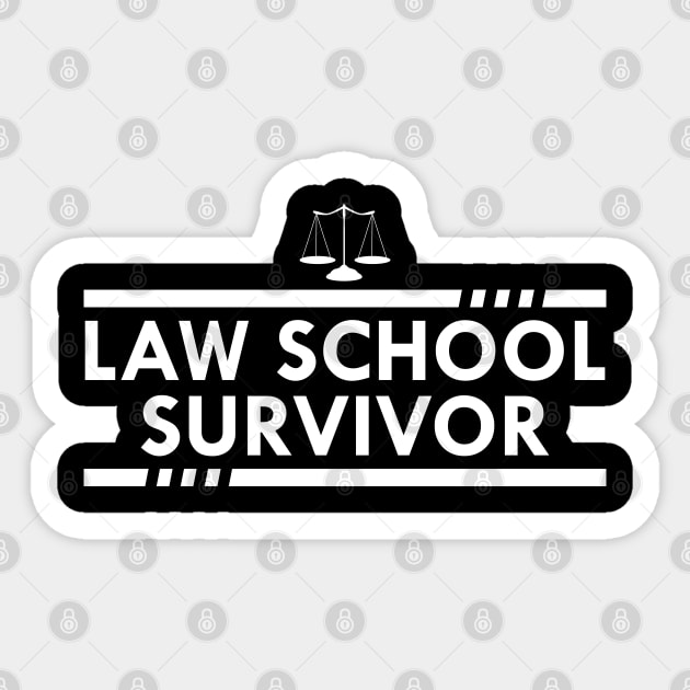 Law School Survivor Sticker by KC Happy Shop